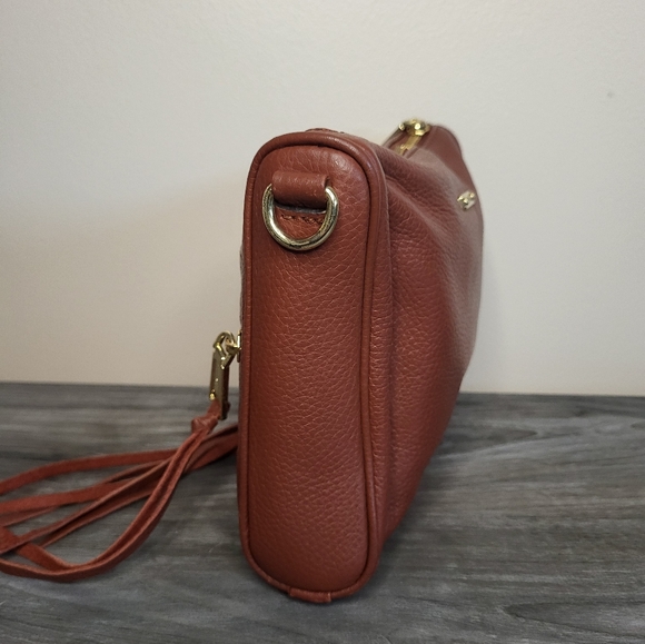 Rebecca Minkoff Mini Zip Rocker Leather Crossbody Bag - Picture 9 of 11